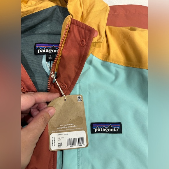 Patagonia Youth XL Powder Town Jacket Dried Mango NWT Ski Snowboard - Picture 6 of 8